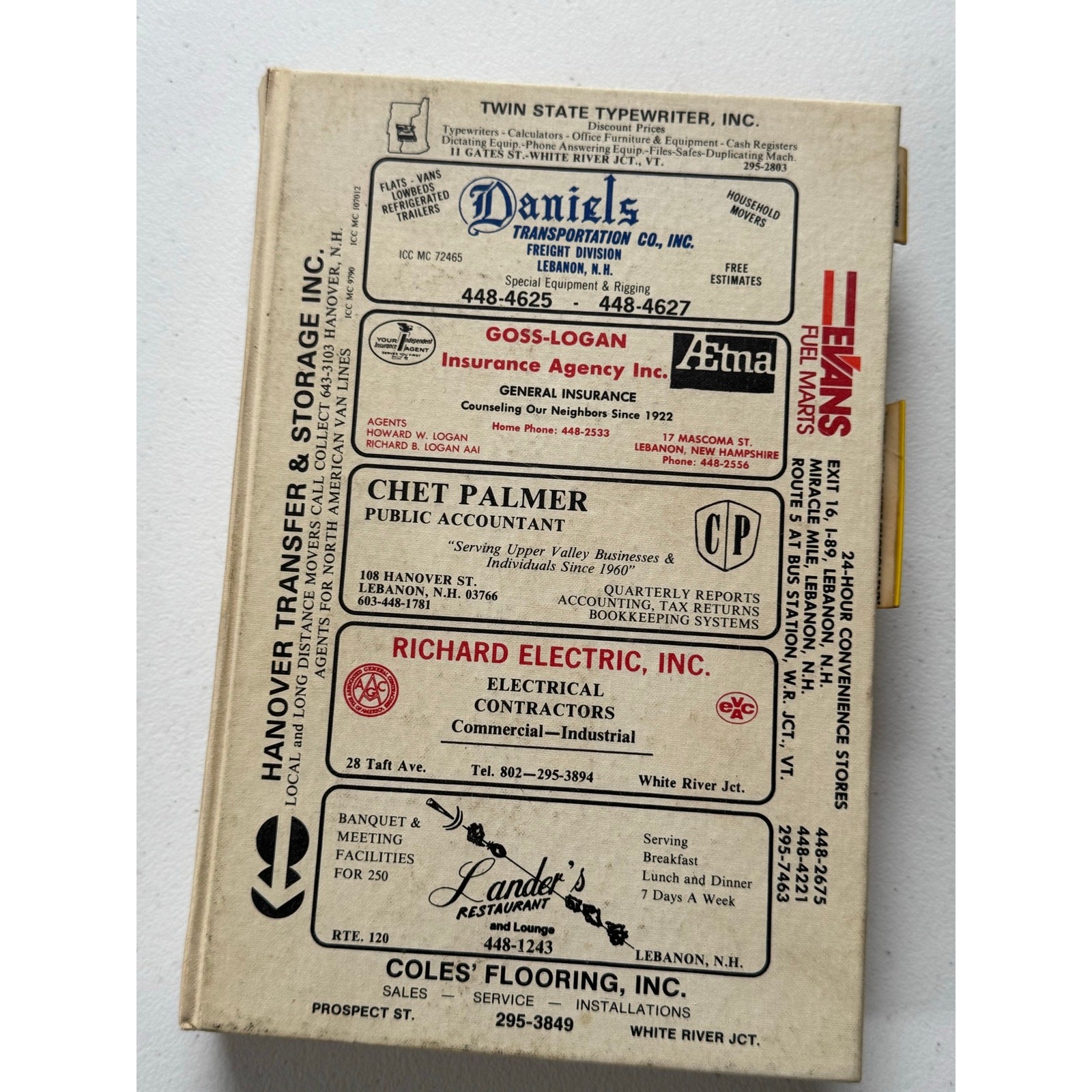 Lebanon - Hanover NH ,Hartford - White River Junction VT 1984-1985 Phonebook