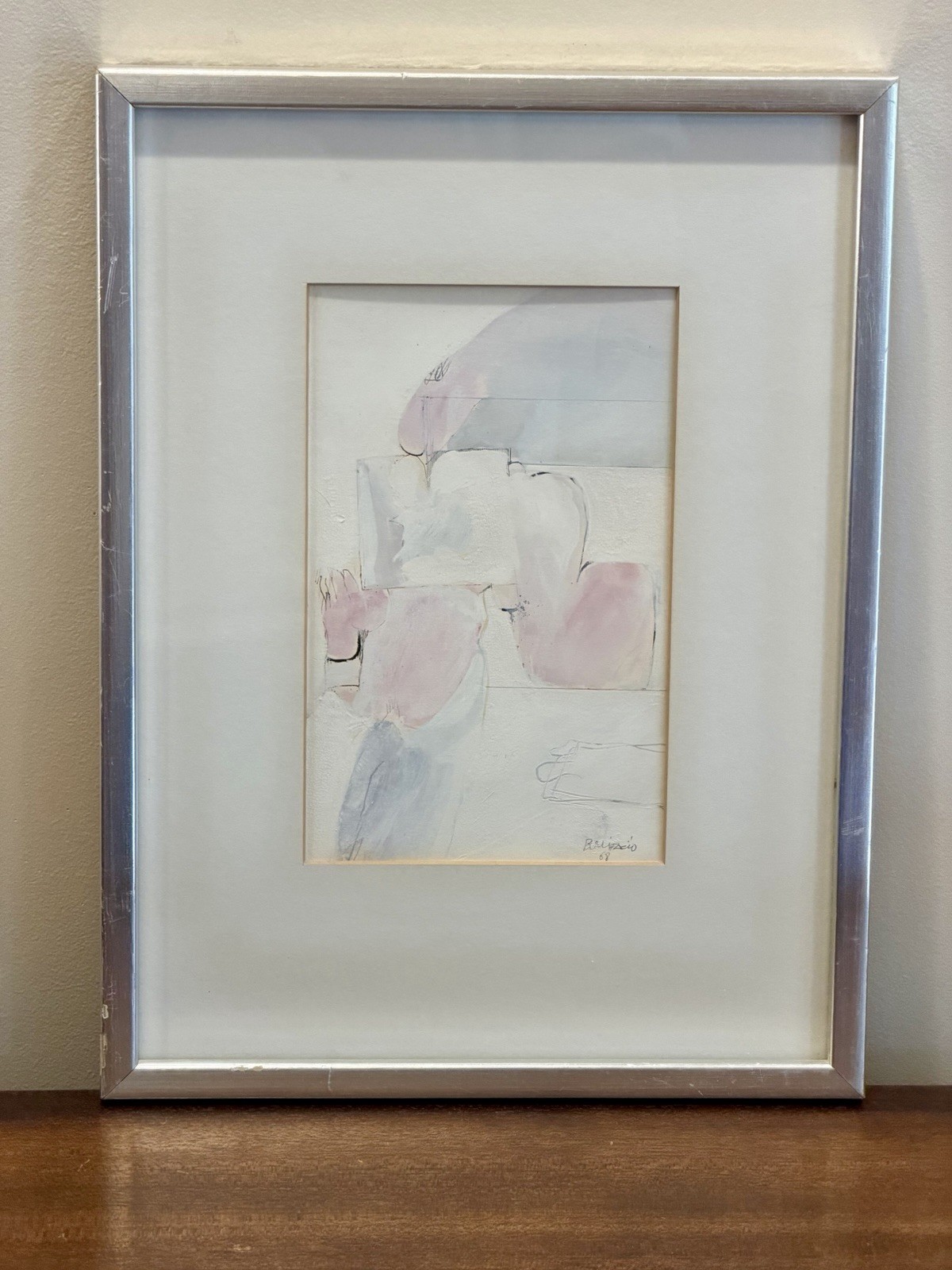 Original 1968 Abstract Oil Painting by Alfonso Bonifacio 14” x 10.5”