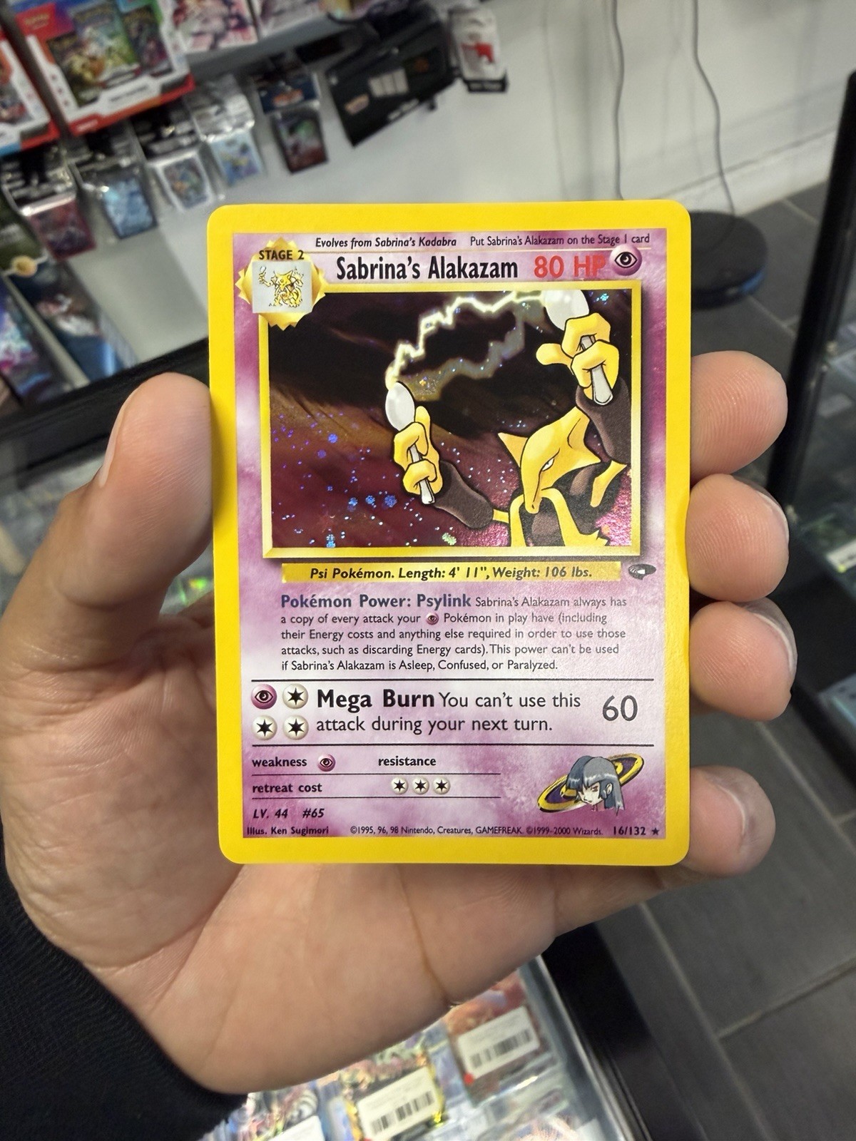 Sabrina\'s Alakazam 16/132 Gym Challenge Holo