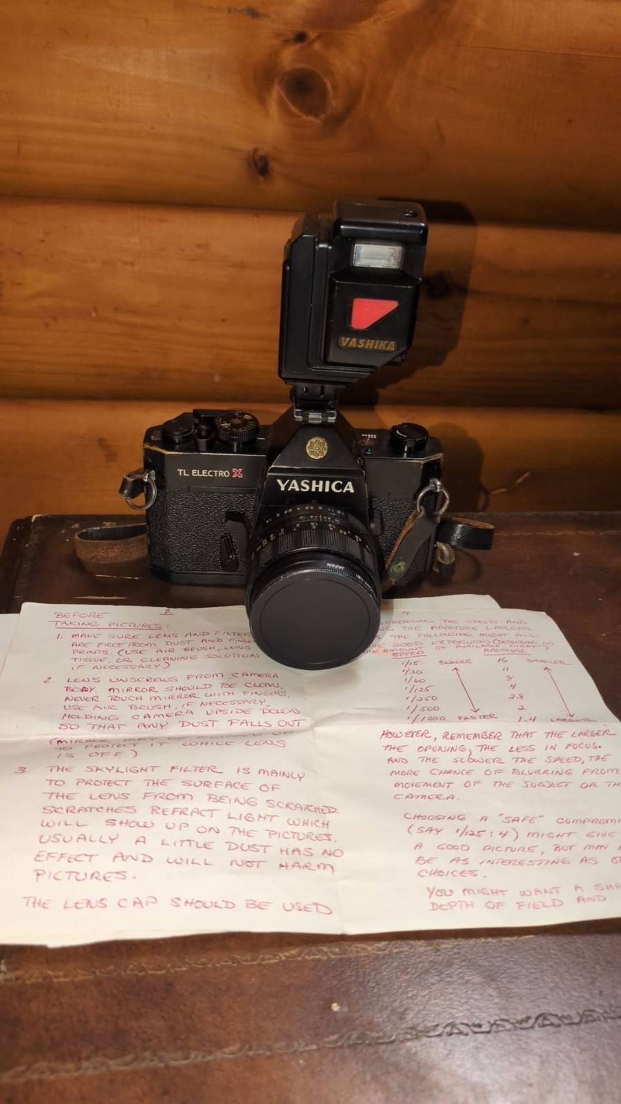 Vintage Yashica TL Electro x  With Case And Instructions Tested Working.