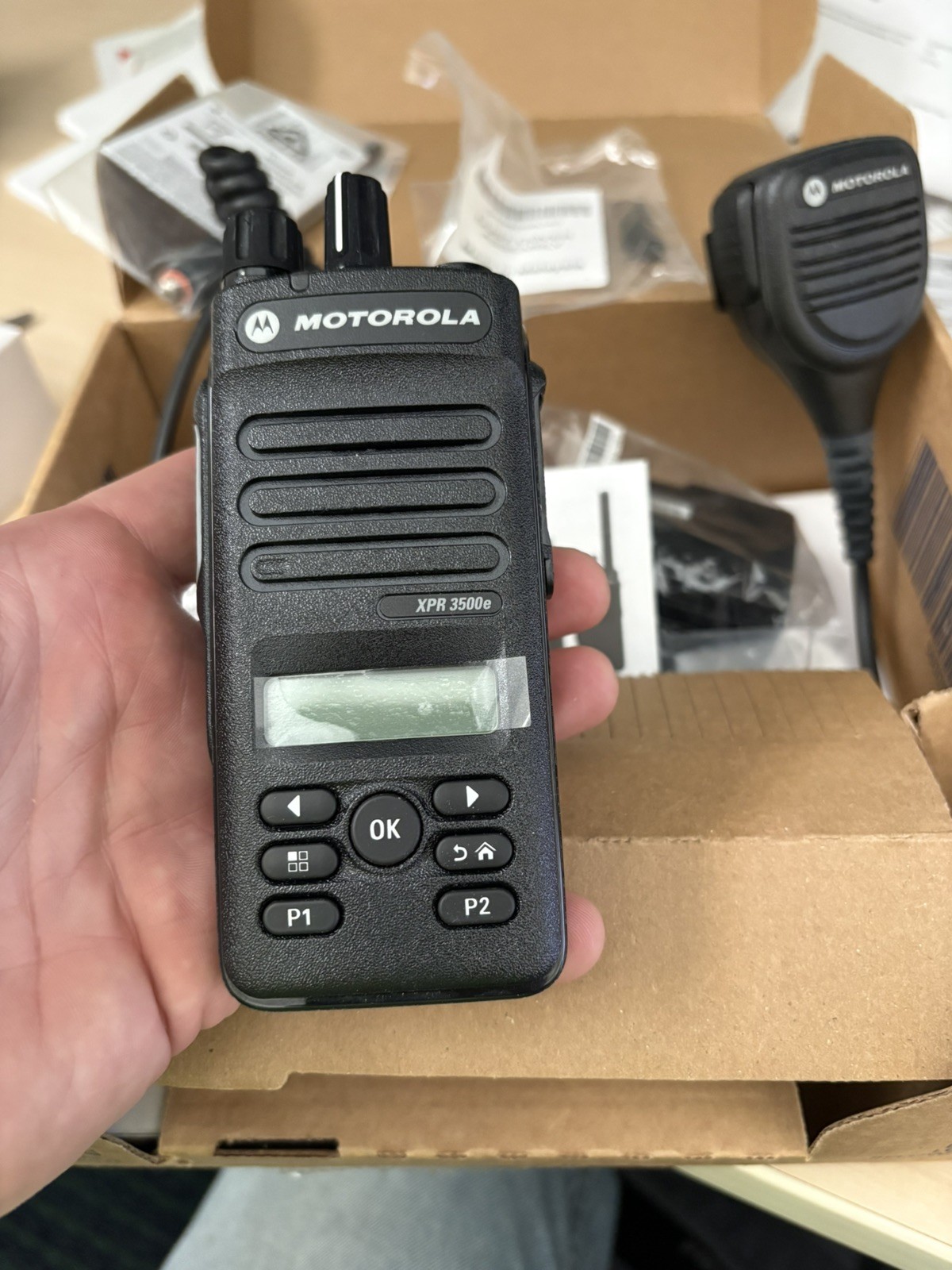 Motorola XPR3000E series radio, Battery, Charger-BARELY USED IN BOX Motorola XPR3000E series radio, Battery, Charger-BARELY USED IN BOX