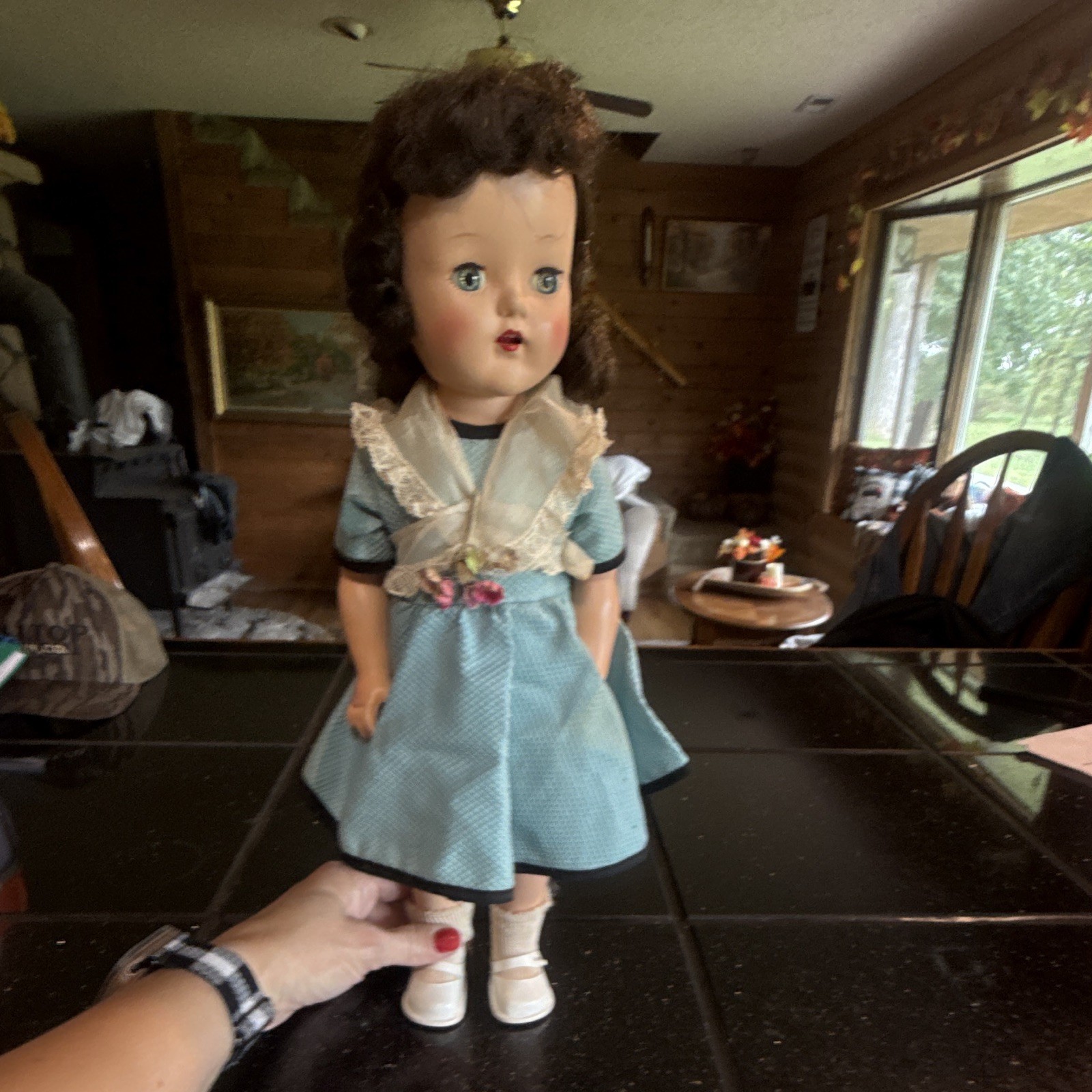 1950s Vintage Hard Plastic Doll, 15 inch, Sweet Sue Sleep Eyes