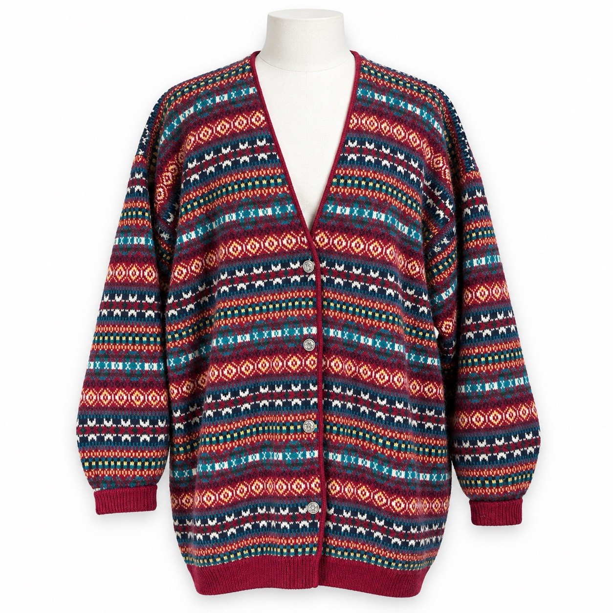 VTG James Pringle Weavers Inverness Scotland Fair Aisle Lambswool Cardigan L/XL VTG James Pringle Weavers Inverness Scotland Fair Aisle Lambswool Cardigan L/XL