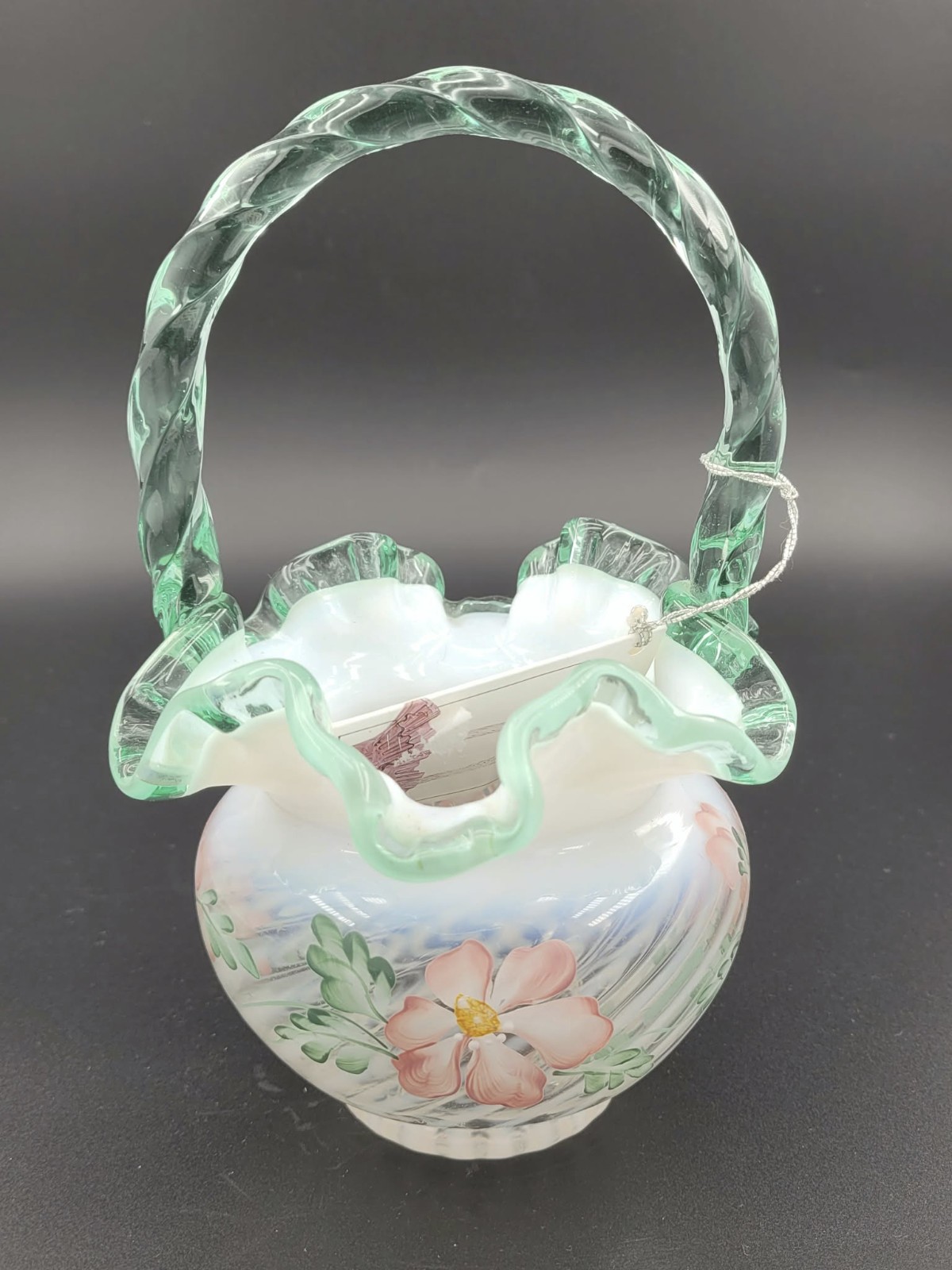 Fenton Meadow Beauty Hand Painted Basket