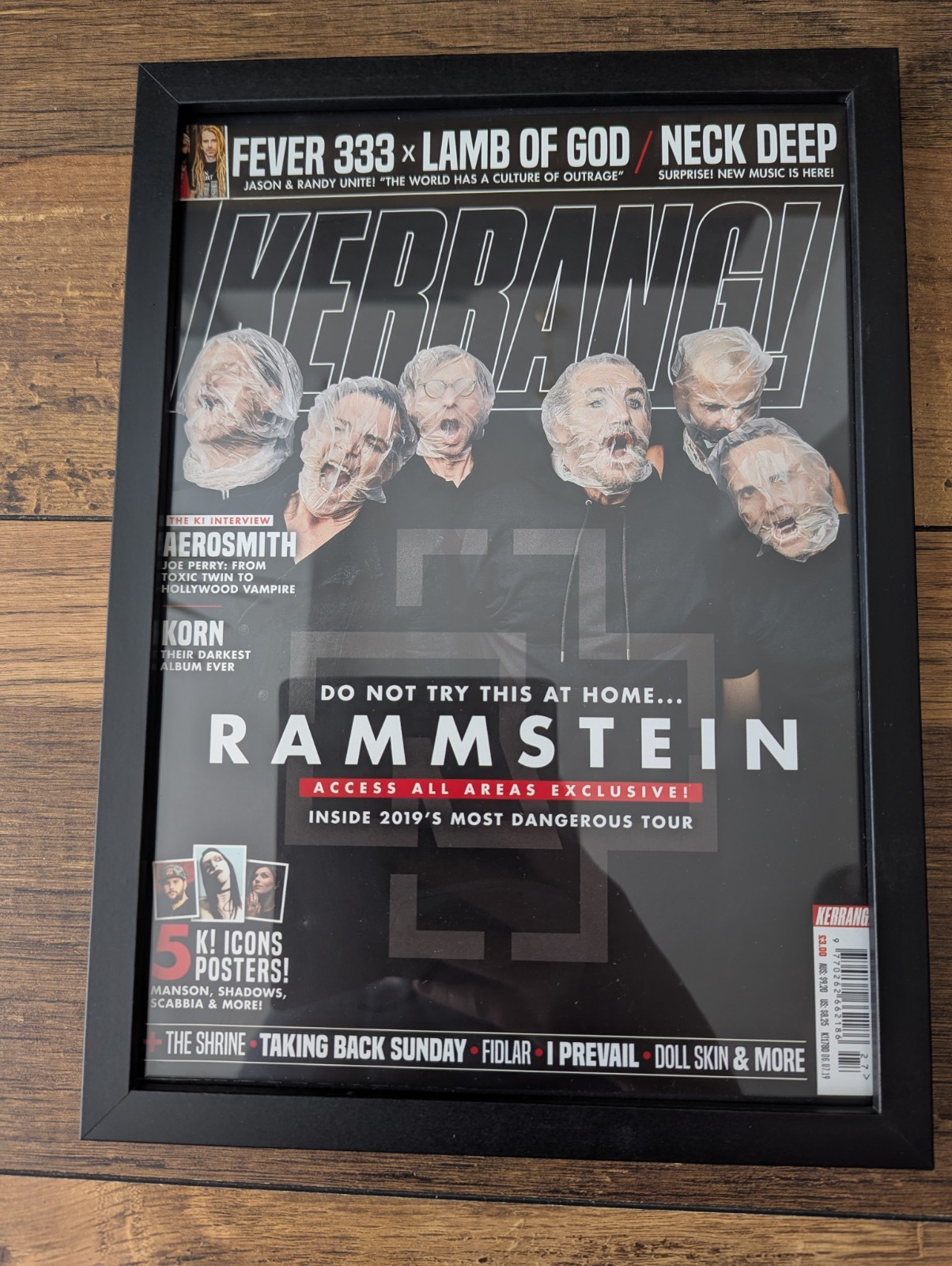 Rammstein Framed Kerrang Classic Cover Page A4 Ideal Gift Rammstein Framed Kerrang Classic Cover Page A4 Ideal Gift