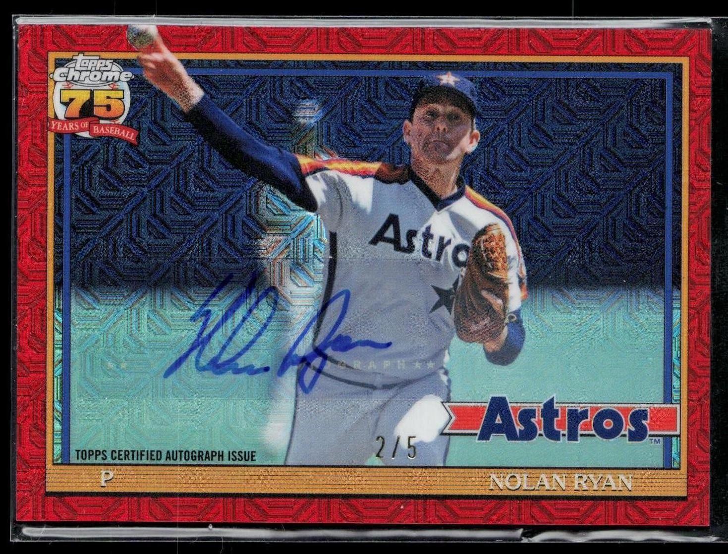 Nolan Ryan Auto 2026 Topps #91C2-49 1991 35th Chrome Red Silver Pack /5
