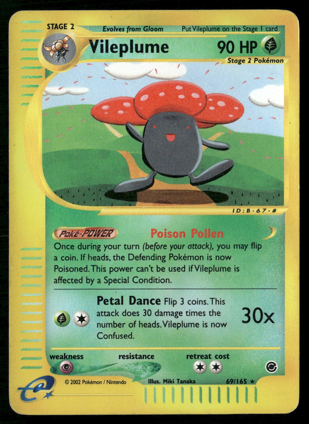 Vileplume 69/165 Rare Expedition Base Set Pokemon Reverse Holo MP