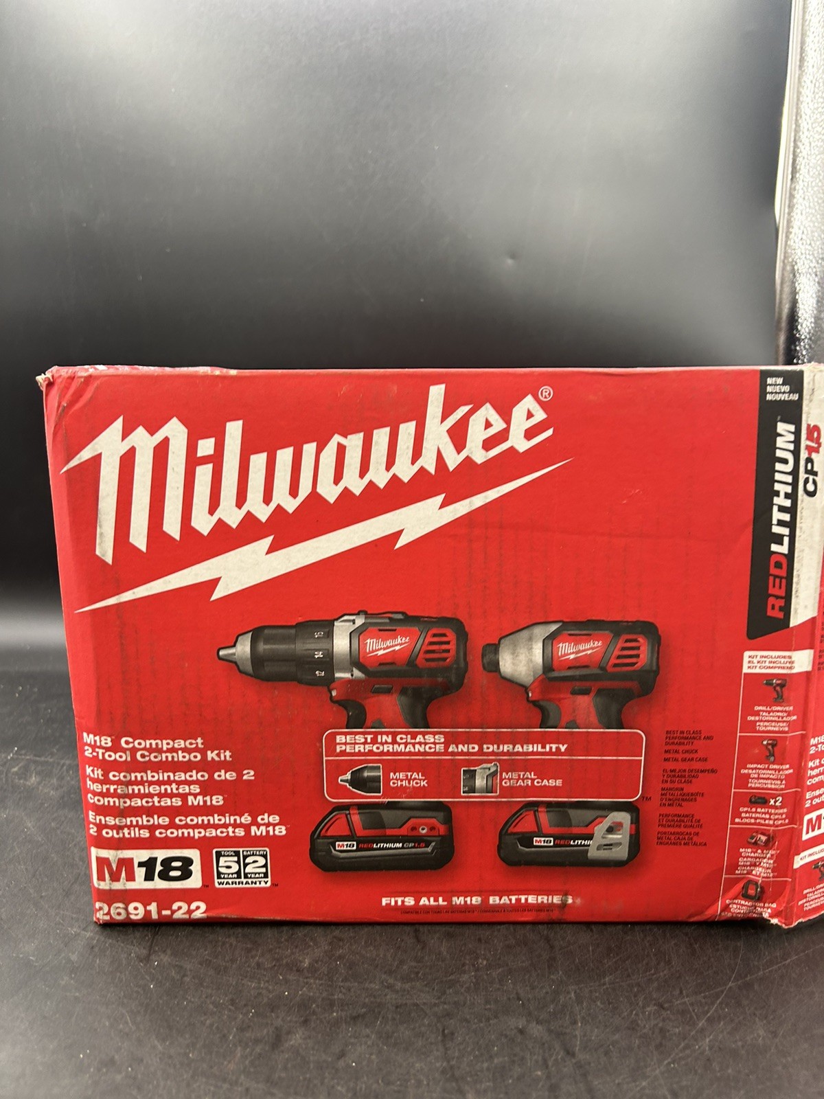 Milwaukee 2691-22 M18 18V Cordless Li-Ion Drill Driver / Impact Driver Combo Kit Milwaukee 2691-22 M18 18V Cordless Li-Ion Drill Driver / Impact Driver Combo Kit