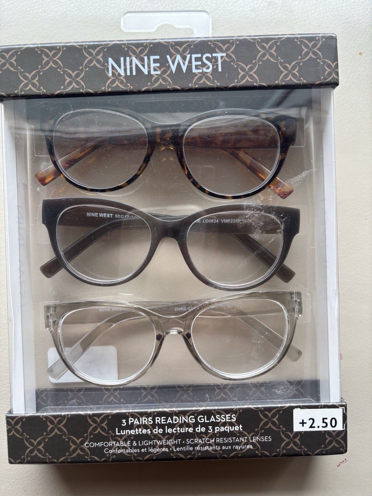 Nine West Cat eye 3 pack Reading Glasses +2.50