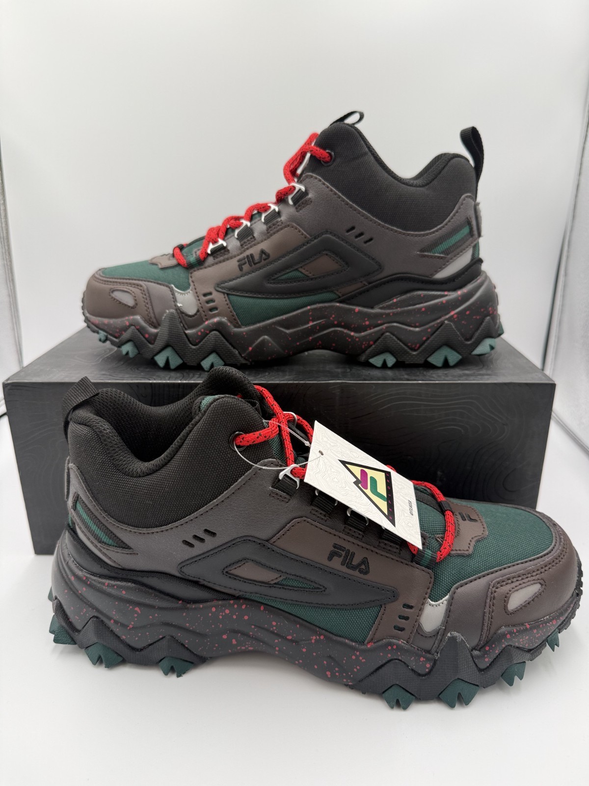 FILA Oakmont TR Mid Men\'s Size 8 Ponderosa Black 1JM01276-362 New Box