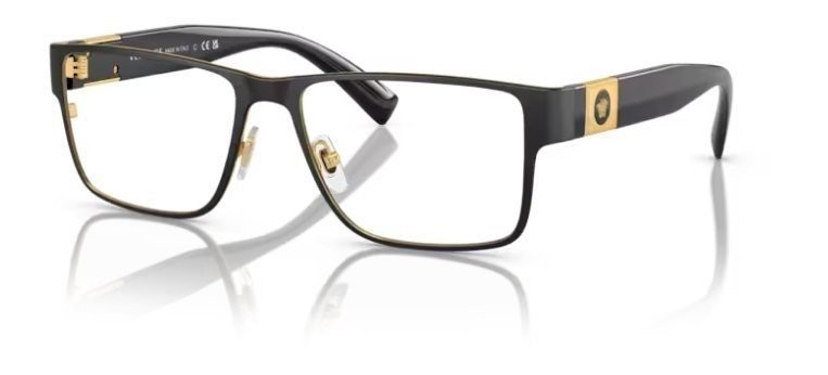 Versace VE 1274 1436 55mm Black Metal Rectangle Eyeglasses 55mm Versace VE 1274 1436 55mm Black Metal Rectangle Eyeglasses 55mm