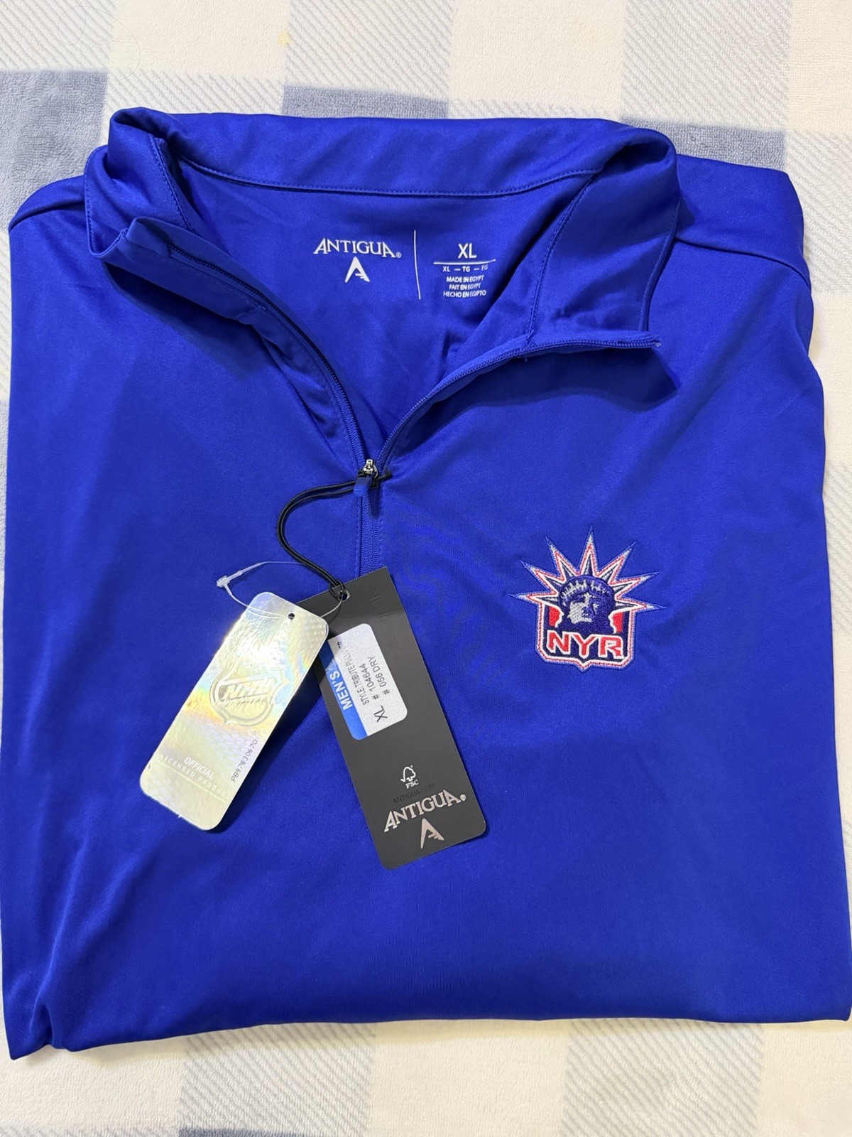 Antigua New York Rangers Special Edition 2.0 Tribute Quarter-Zip Pullover XL