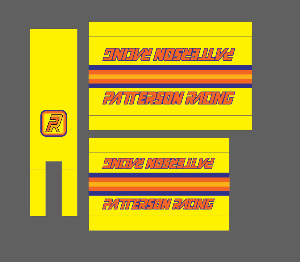Paterson bmx pad 3 piece yellow Paterson bmx pad 3 piece yellow