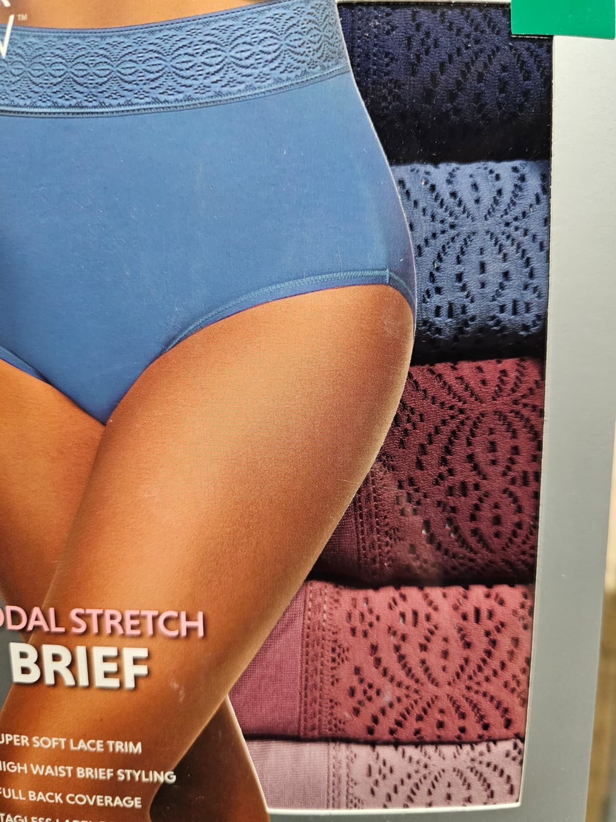 NEW Black Bow Women's 5 Pack High Waist Modal Brief All Sizes