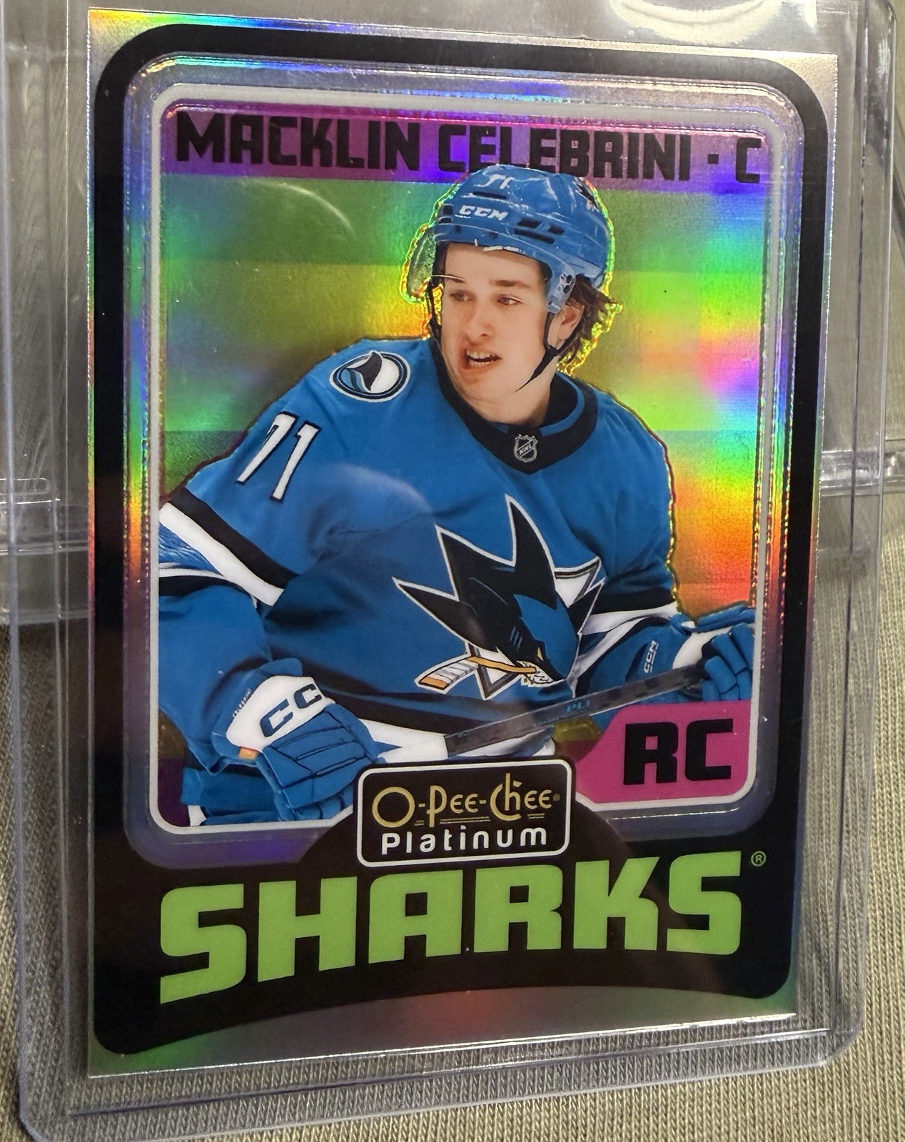 2024 O-Pee-Chee Platinum Retro Rookies Rainbow Macklin Celebrini Rookie RC 2024 O-Pee-Chee Platinum Retro Rookies Rainbow Macklin Celebrini Rookie RC