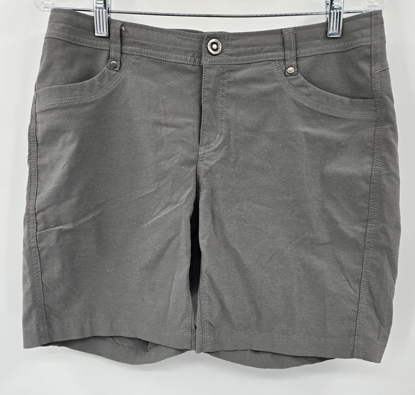 Kuhl Trekr Shorts Womens Size 10 Pewter Gray 8” Inseam Athletic Hiking