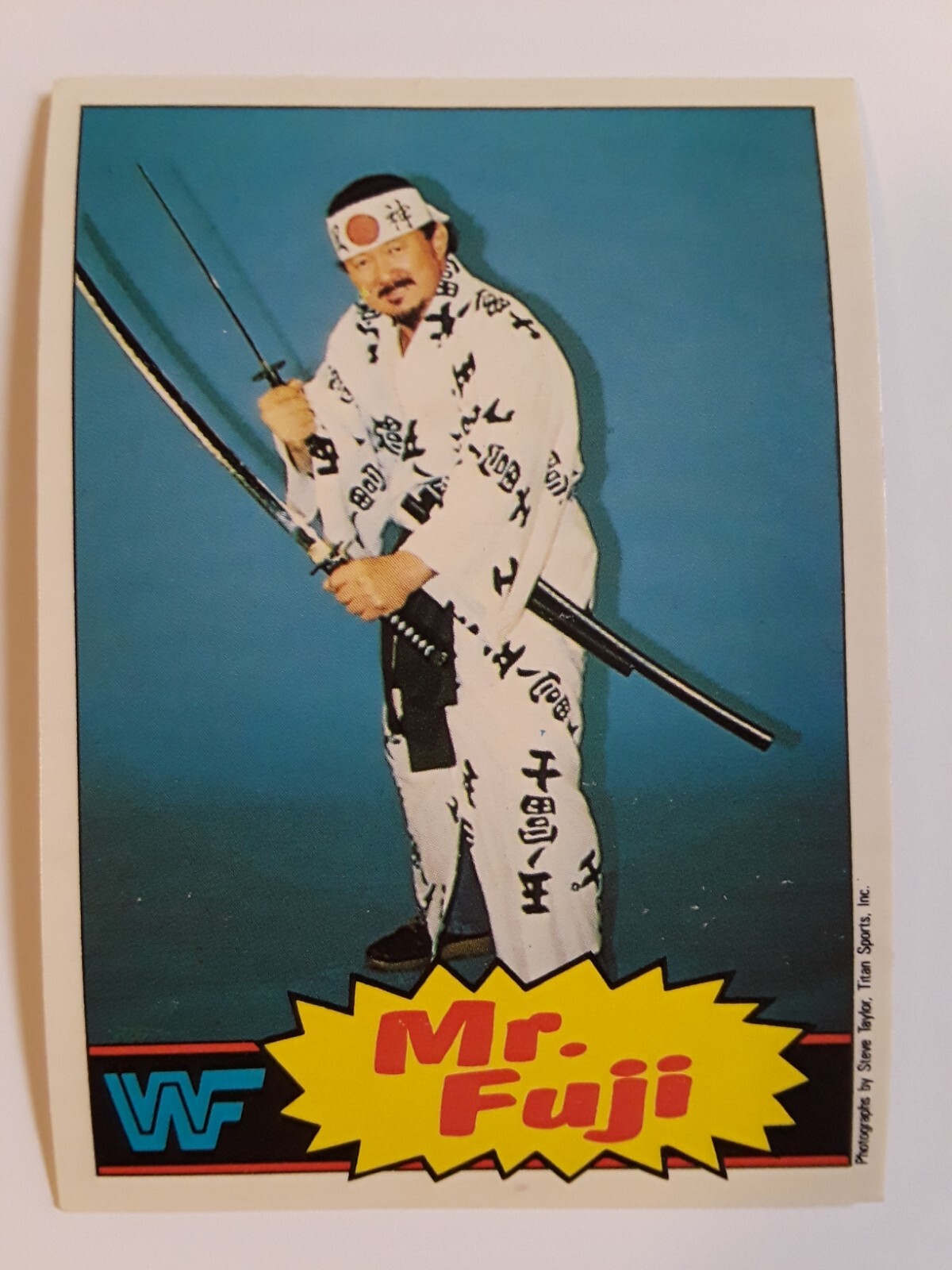 1985 O-Pee-Chee Mr. Fuji #17 WWF wrestling card (RARE Bilingual)