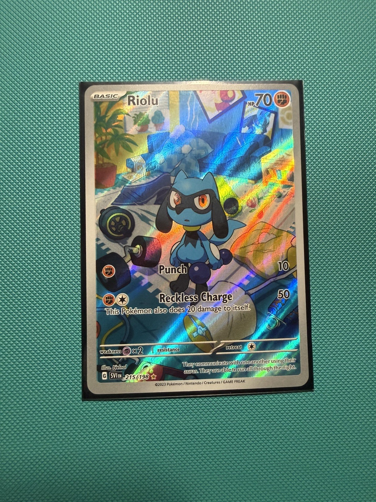 Pokemon TCG Riolu 215/198 Scarlet & Violet Set | IR | Near Mint