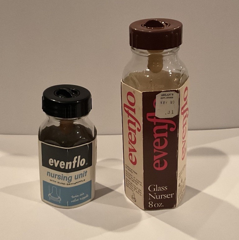 Vintage Evenflo Glass Baby Bottles NOS Unused 8oz Nurser Nursing Unit Lot of