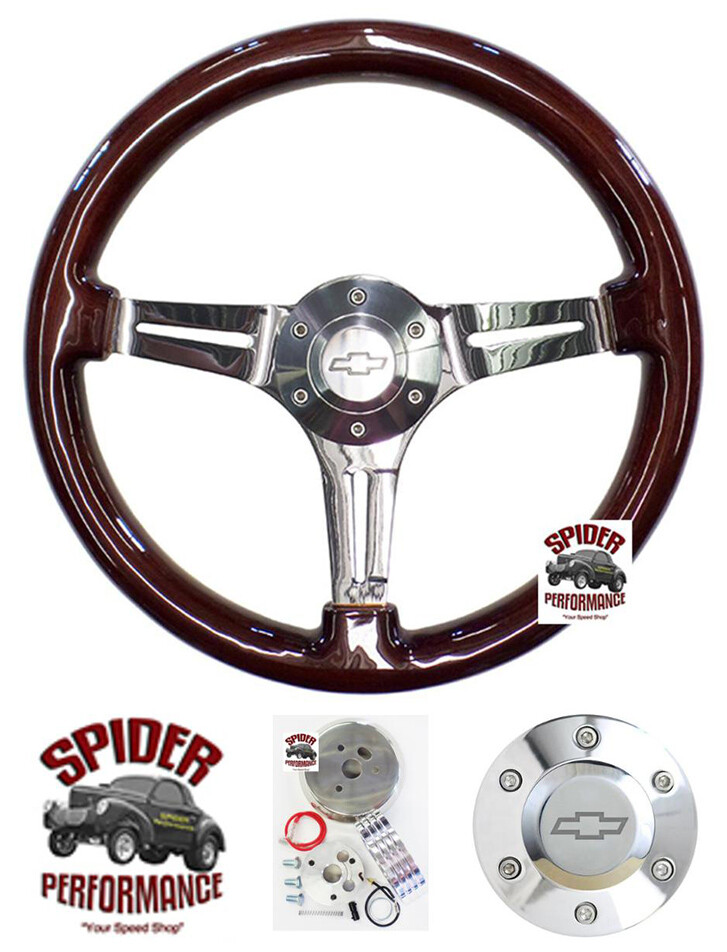 1960-1969 Chevrolet pickup wood steering wheel BOWTIE 14\