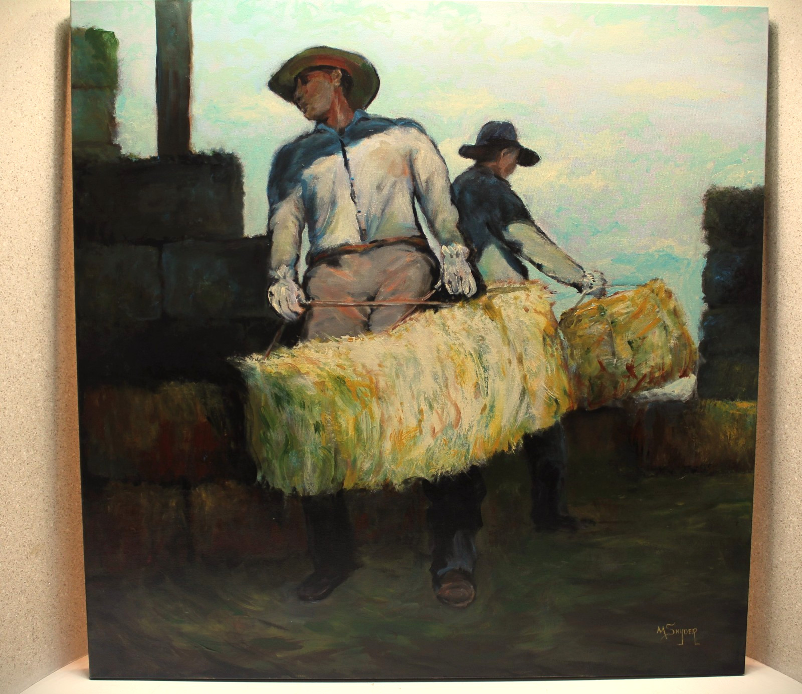 Western Impressionist Oil Painting 36 x 36\