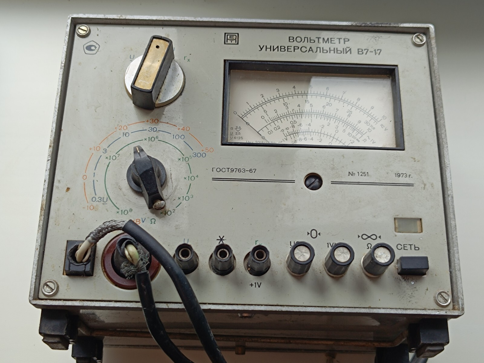 Voltmeter V7-17 universal.1960s.Vintage USSR.Original metal box