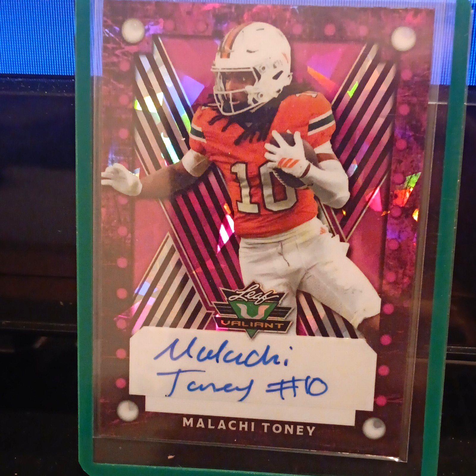 🔥2025 Leaf Valiant Malachi Toney🔥 Miami Hurricanes 1/1 Auto #VBA-MT1