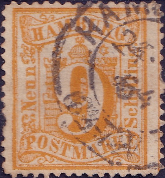GERMANY 1864 Hamburg early issue sc. 21 cv. £2,750