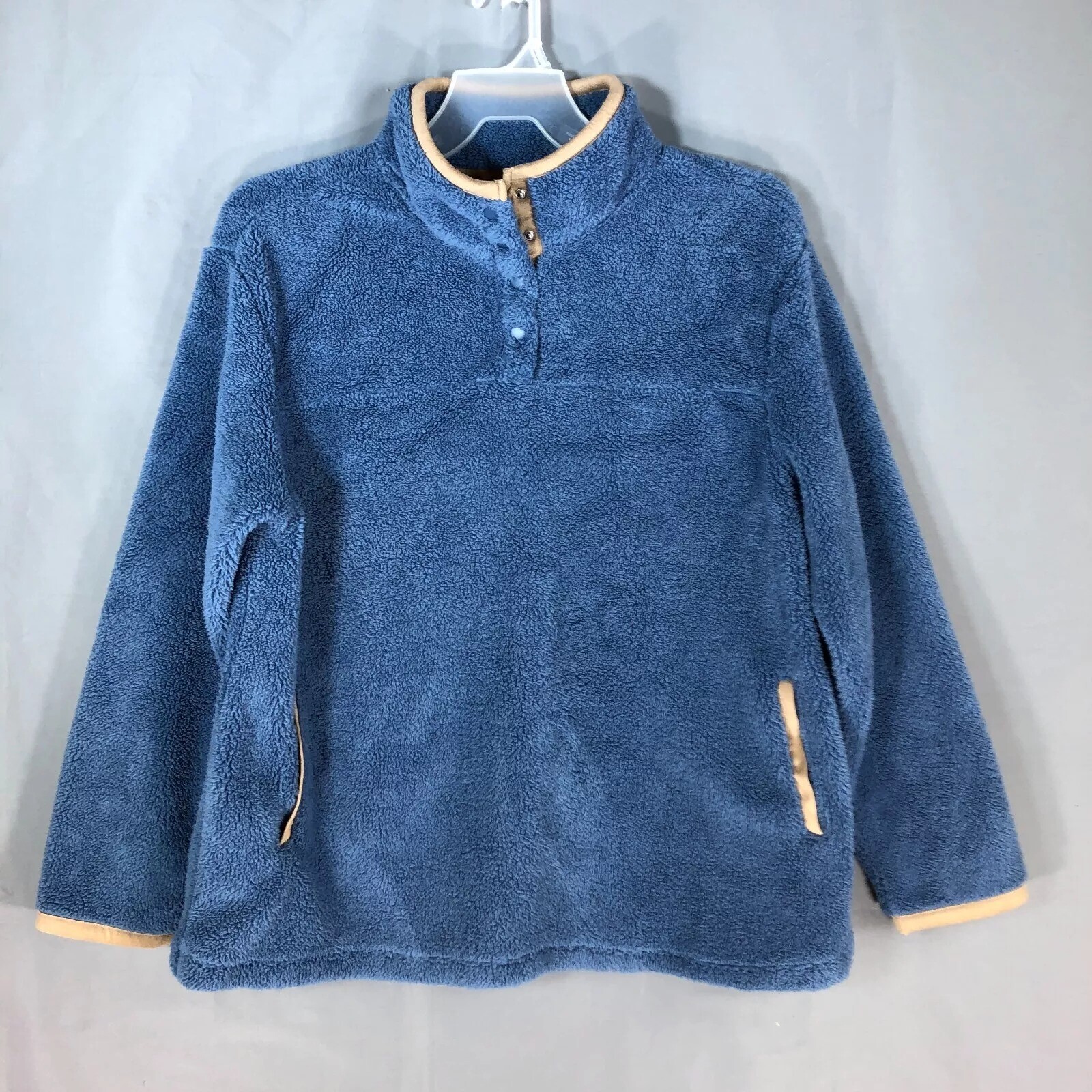 Koolaburra by UGG Size M Women\'s Sherpa Micro Suede Pullover Sweater Bijou Blue