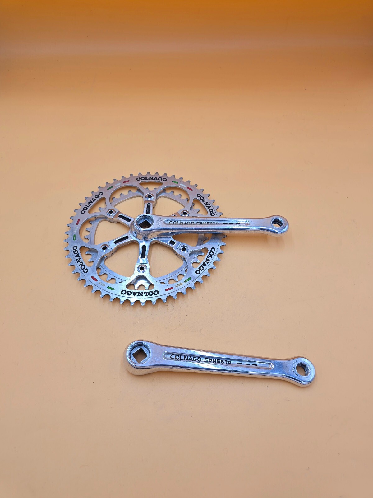 Crank Colnago Oro Pantographed Mexico Style Ambrosio Panto 6 arm no Campagnolo Crank Colnago Oro Pantographed Mexico Style Ambrosio Panto 6 arm no Campagnolo