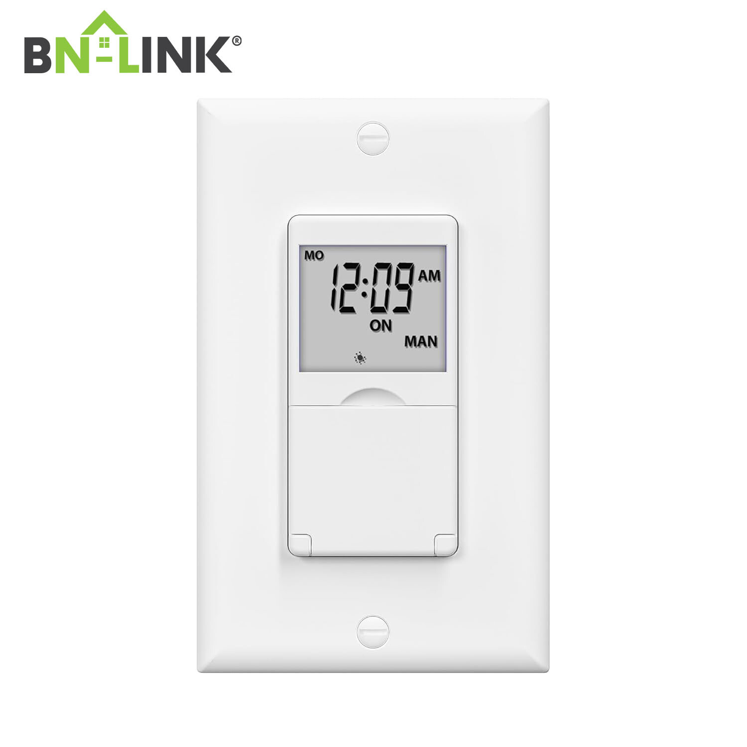BN-LINK 7 Day Programmable In-Wall Timer Switch Digital for Fans, Lights, Motors