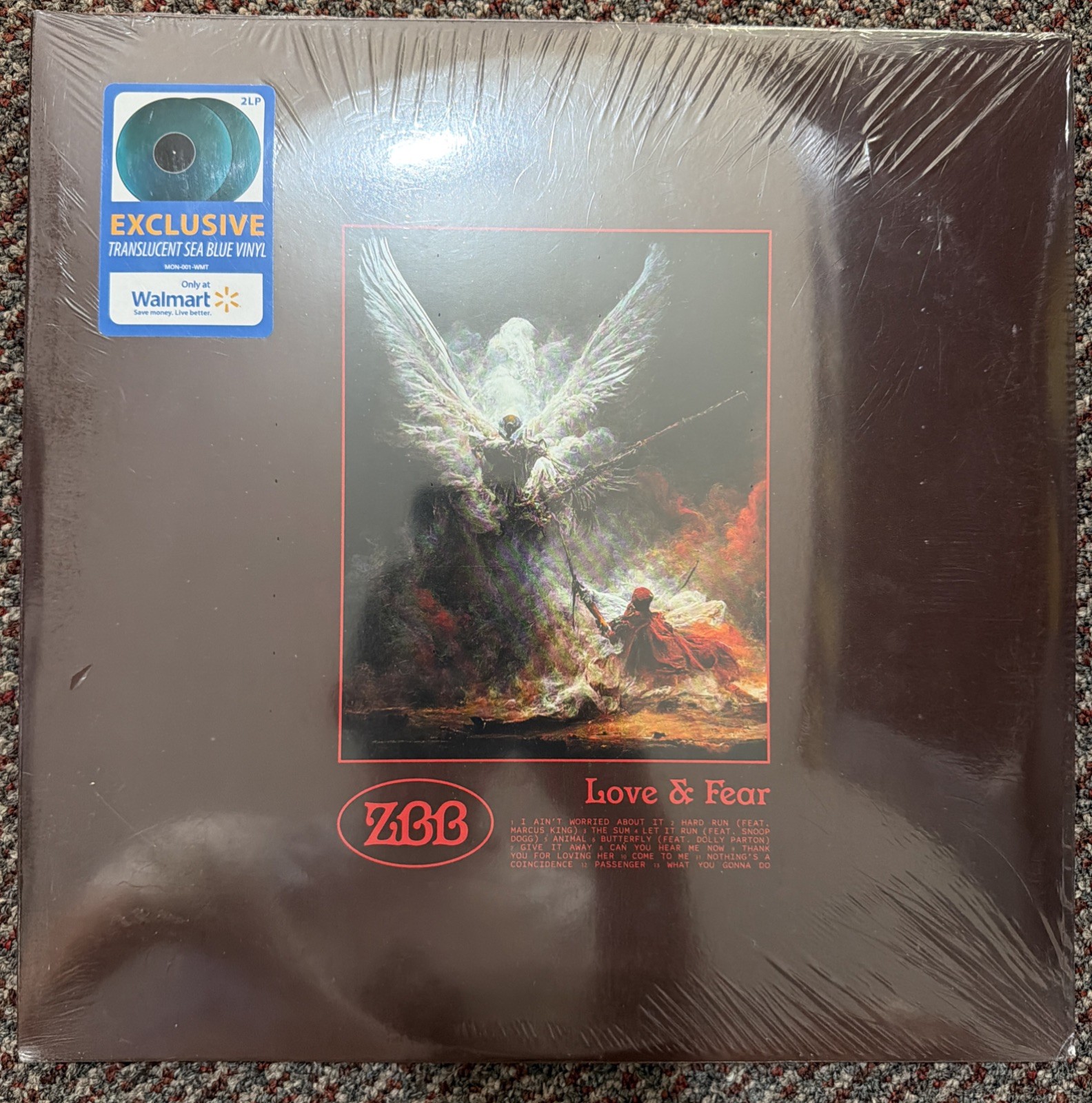 ZAC BROWN BAND Love & Fear Exclusive Translucent Sea Blue 2LP Vinyl Record Album