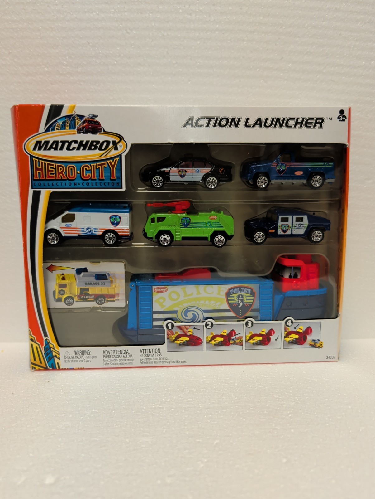 VTG Matchbox Hero City Action Launcher 5 Car Police Emergency Set NIB 2004 VTG Matchbox Hero City Action Launcher 5 Car Police Emergency Set NIB 2004