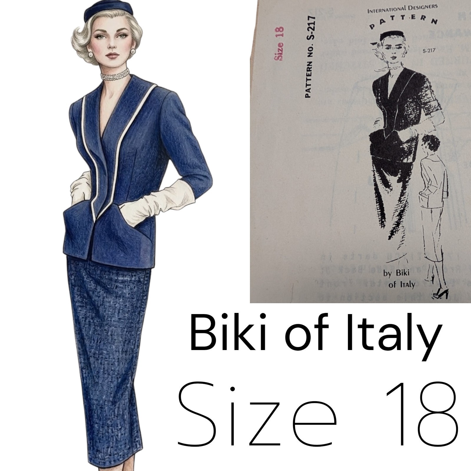 Vtg 50s Spadea Designer BIKI 2 Piece Suit Dress Sewing Pattern Sz 18/30\