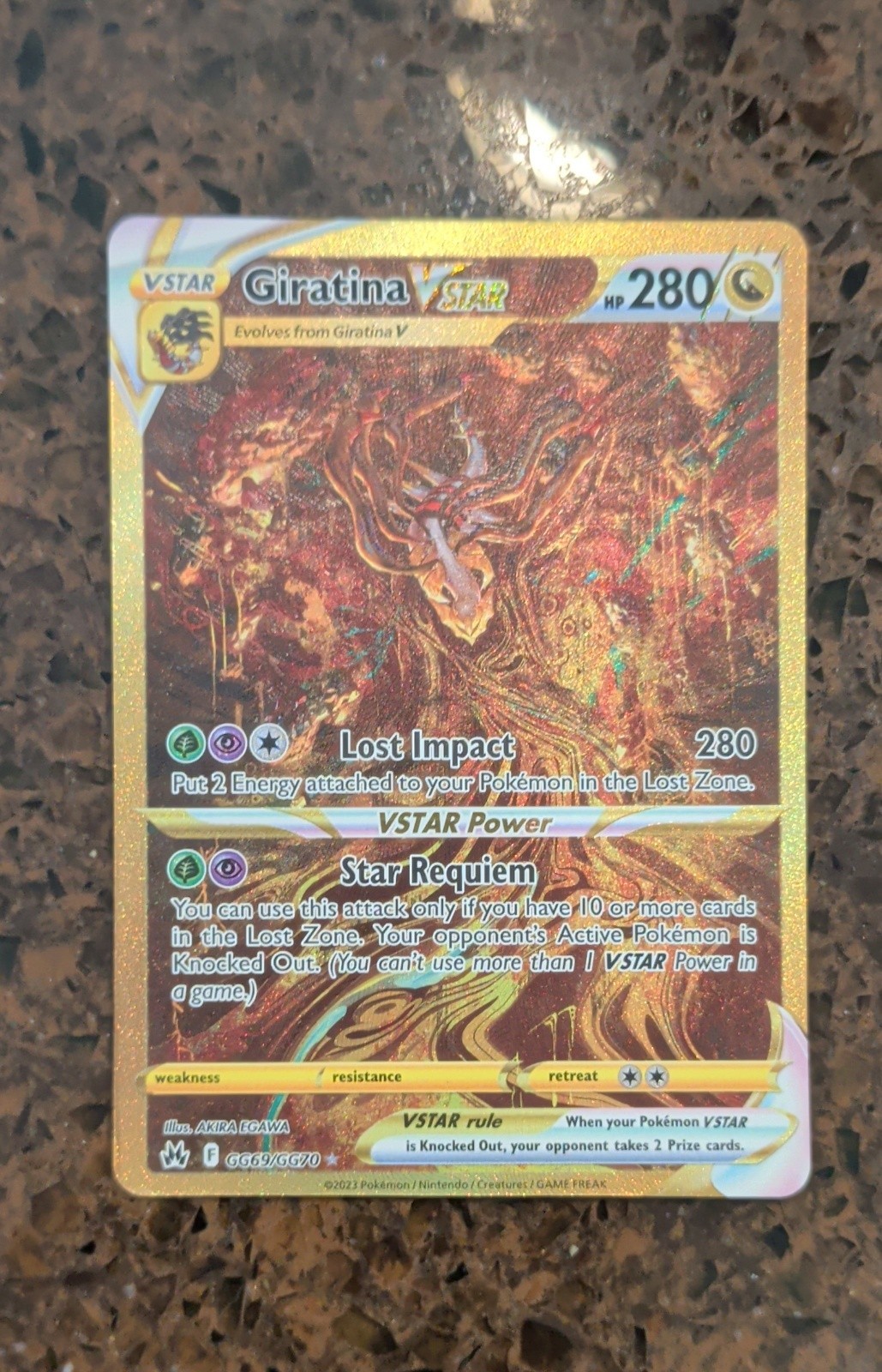 Giratina VSTAR (Secret) GG69/GG70 SWSH: Crown Zenith: Galarian Gallery Holo RARE Giratina VSTAR (Secret) GG69/GG70 SWSH: Crown Zenith: Galarian Gallery Holo RARE