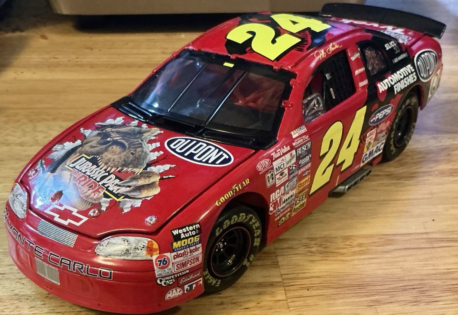 1/24 Custom Jeff Gordon 1997 All Star Race Winner T Rex Action Diecast