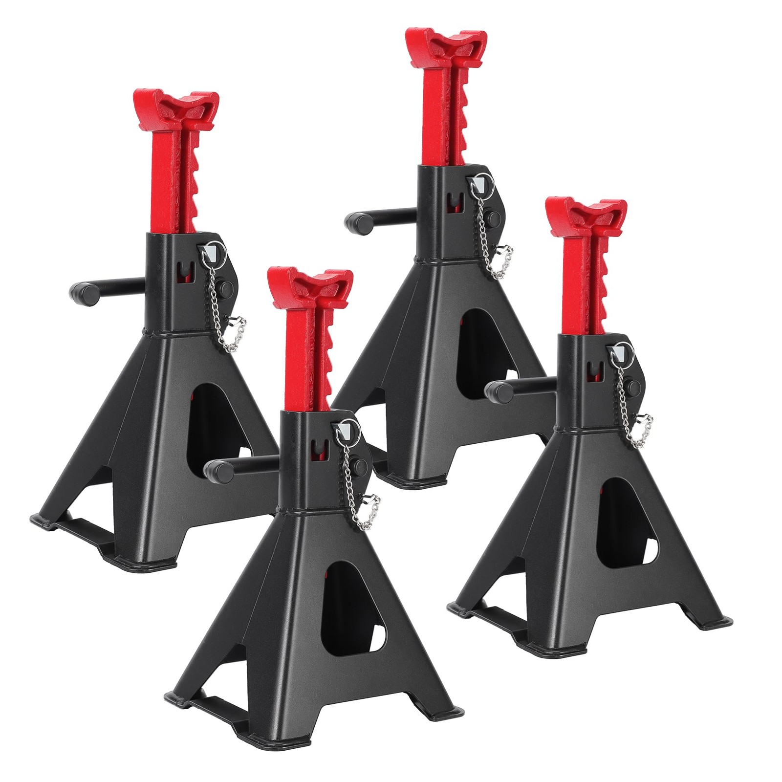 Heavy Duty 6 Ton 13000lb Jack Stands 2-4Pcs Double Lock Ratchet Pin 14.2-23in