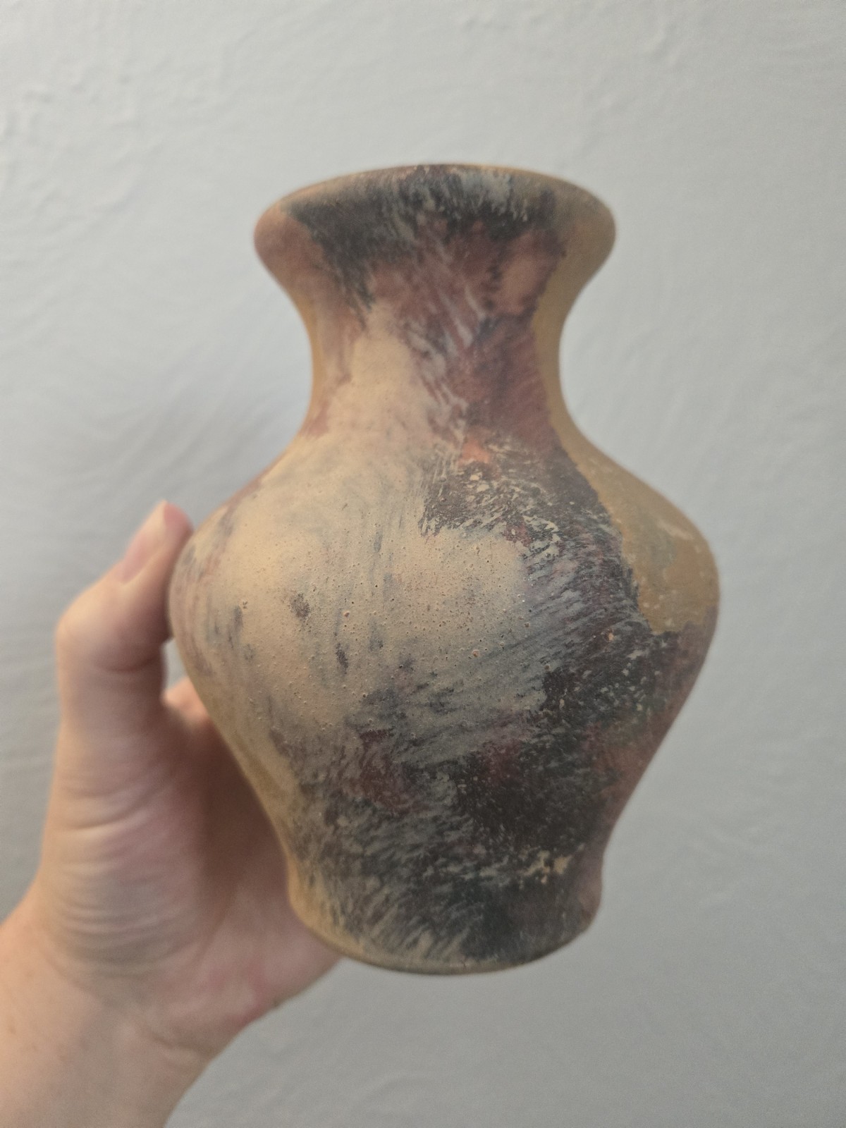 Unglazed Terracotta Pottery Vase, Ancient or Antique Style. 5.5\