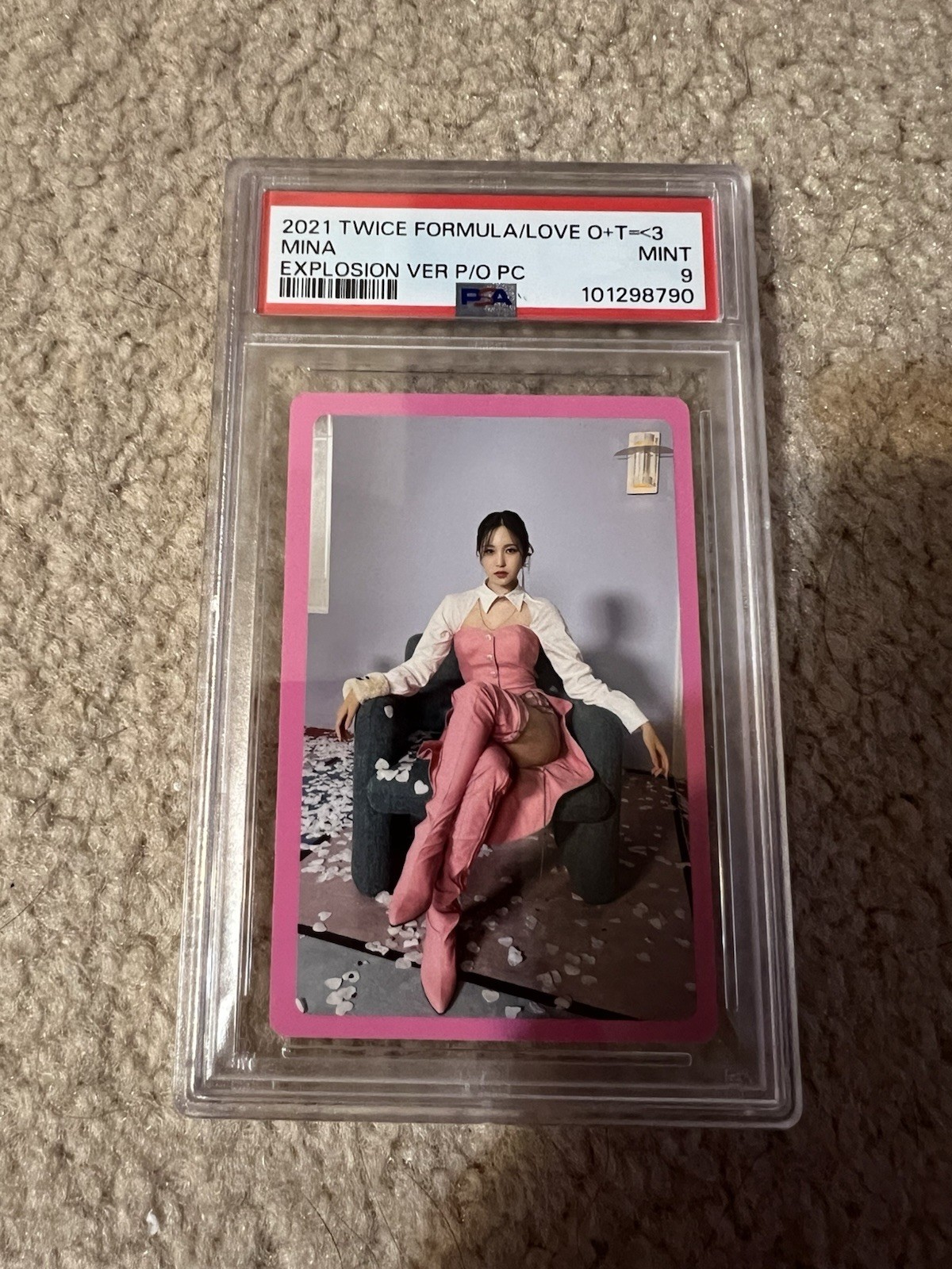 2021 TWICE Formula of Love Mina Explosion Ver POB Photocard PSA 9 Mint