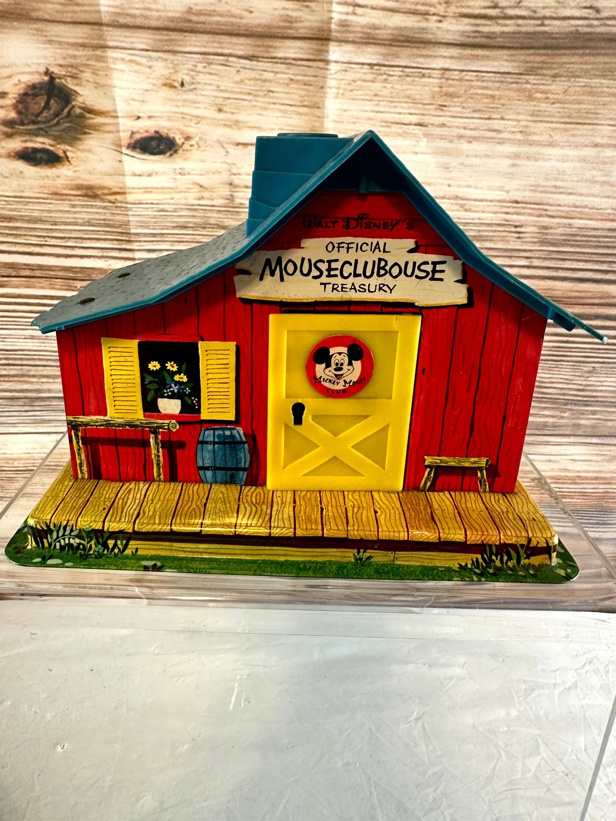 VTG 1957 Mattel Walt Disney's Official Mouseclubouse Treasury Mickey Bank No Key