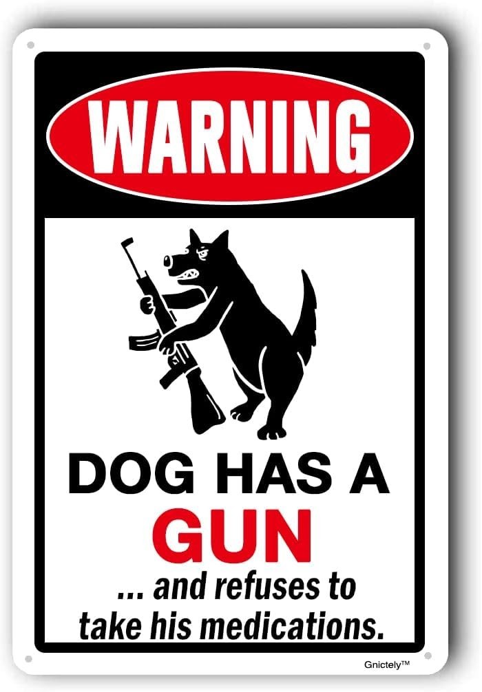 Humorous Beware of Dog Sign - \