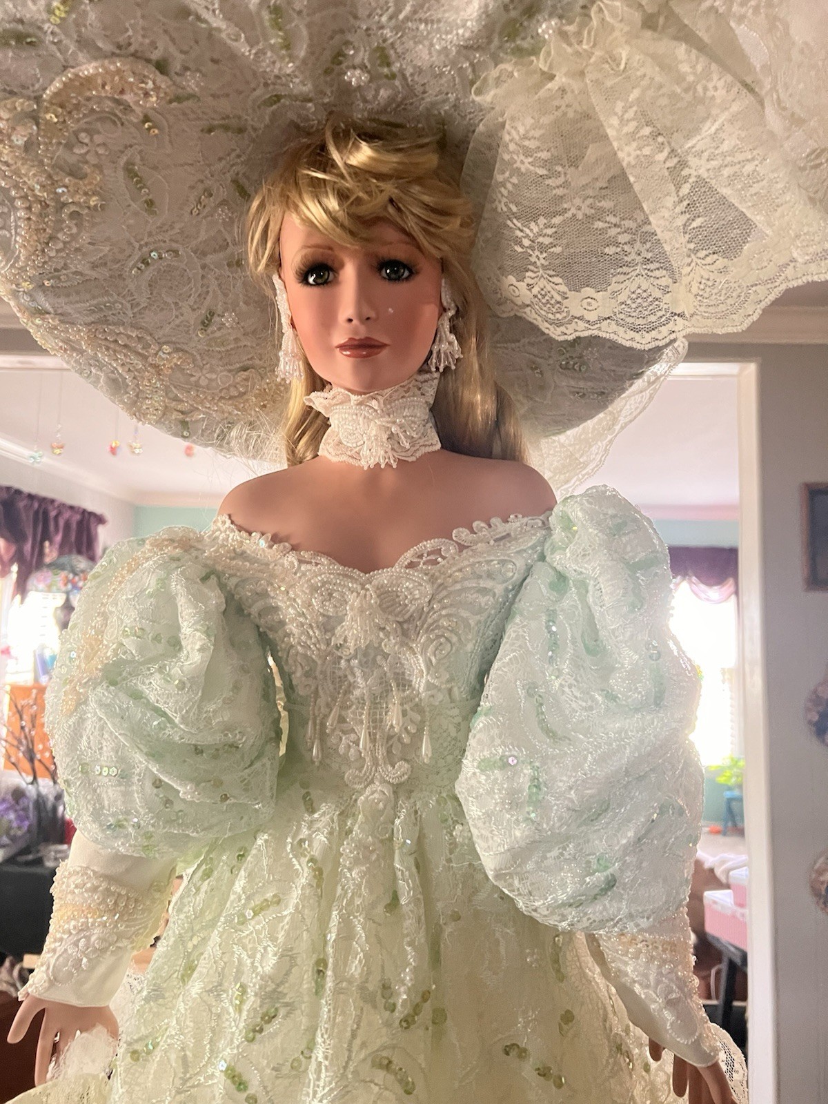 Rustie “Skye” Porcelain Doll 44” Victorian Style
