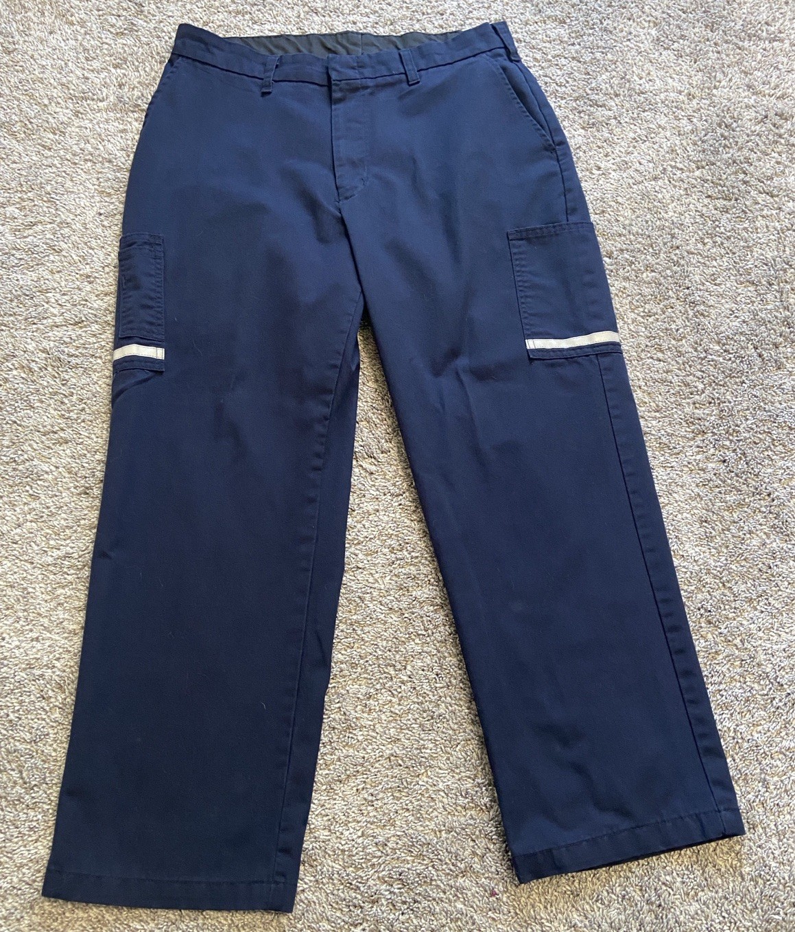 Stan Herman Work Pants Men 36x30 (35x29) Blue Twill