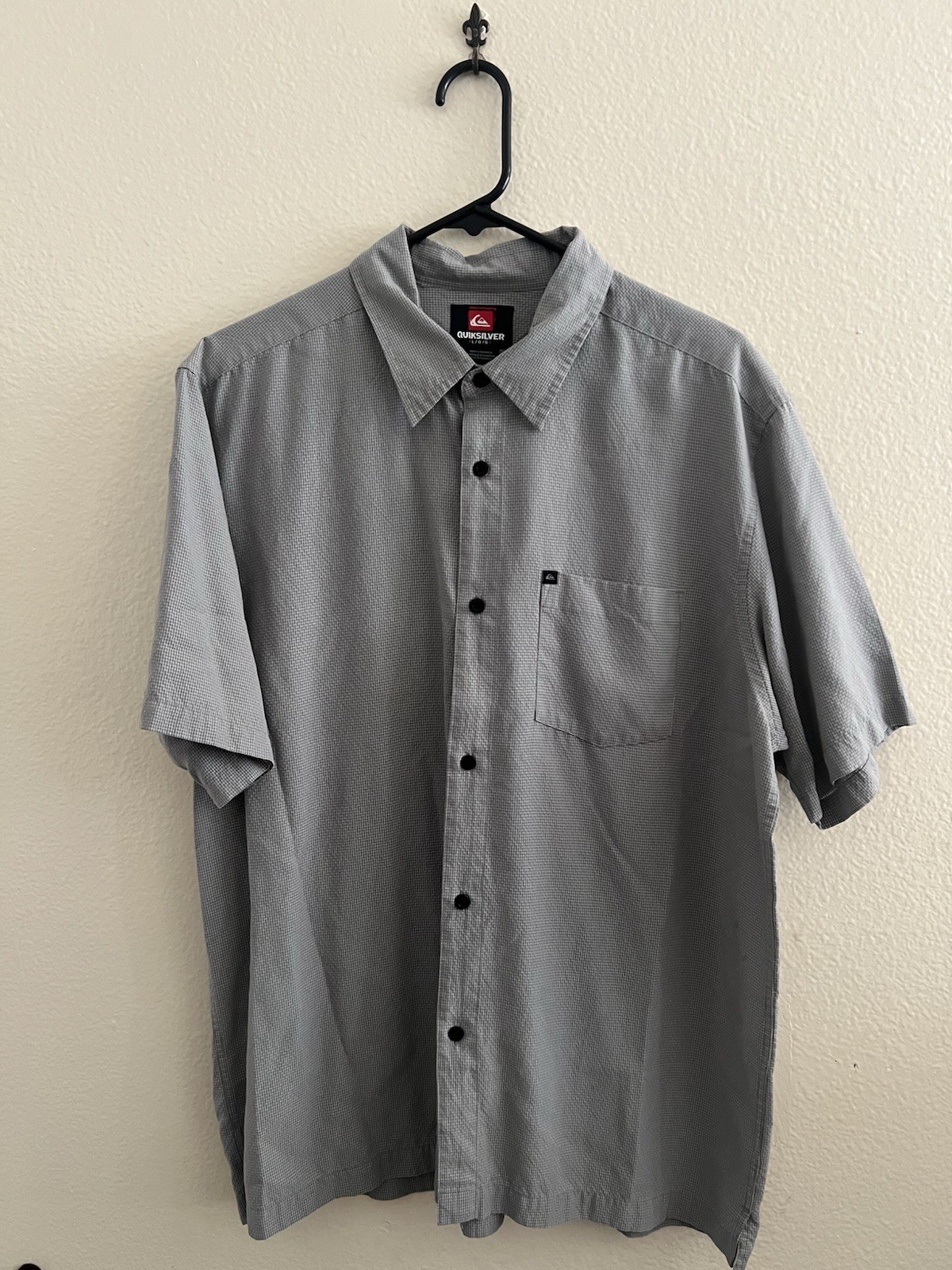 90s Quicksilver Short Sleeve Square Check Button Up Shirt Men’s Size L 90s Quicksilver Short Sleeve Square Check Button Up Shirt Men’s Size L