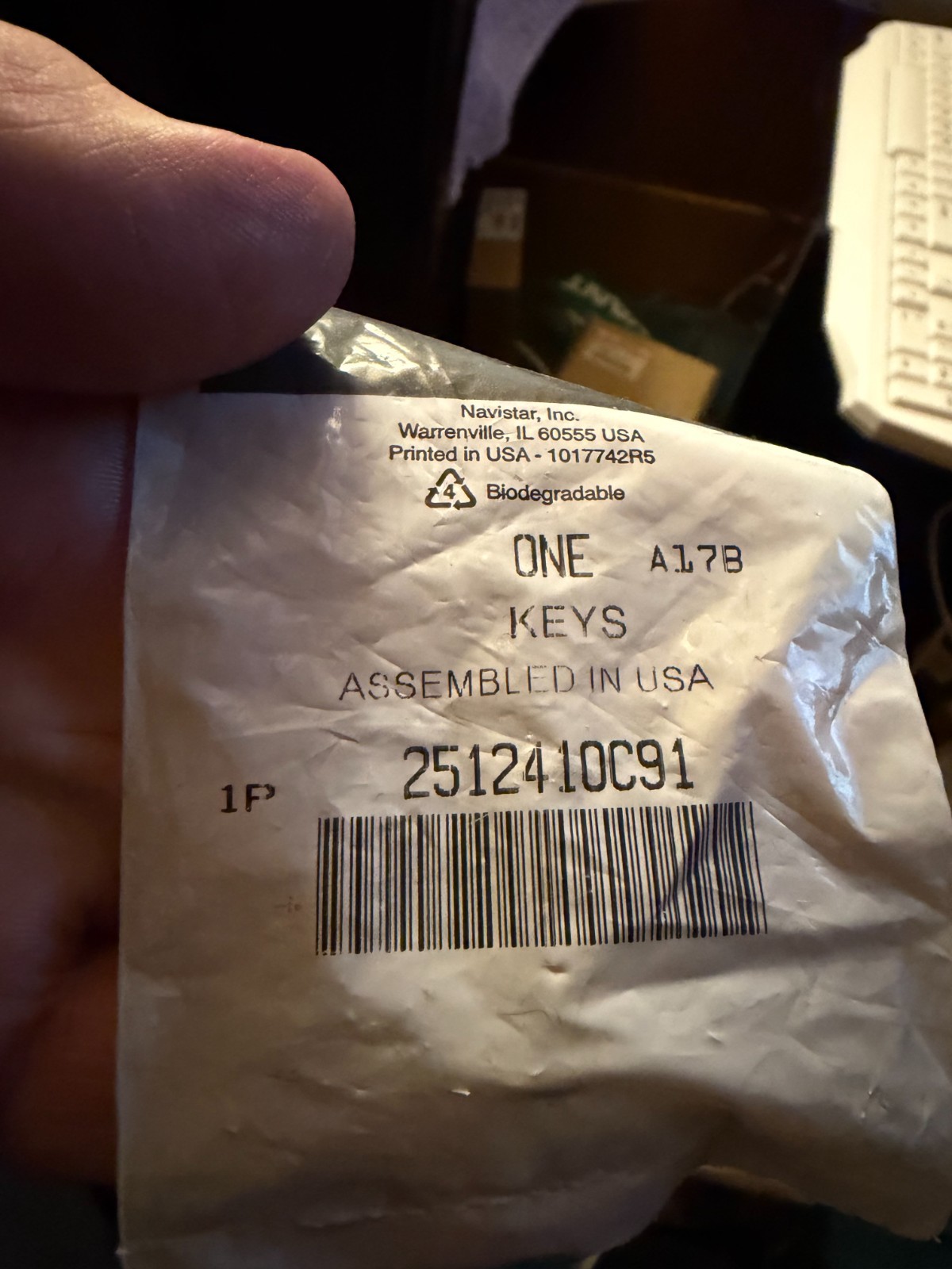 Navistar International Truck 2512410C91 KEY SET