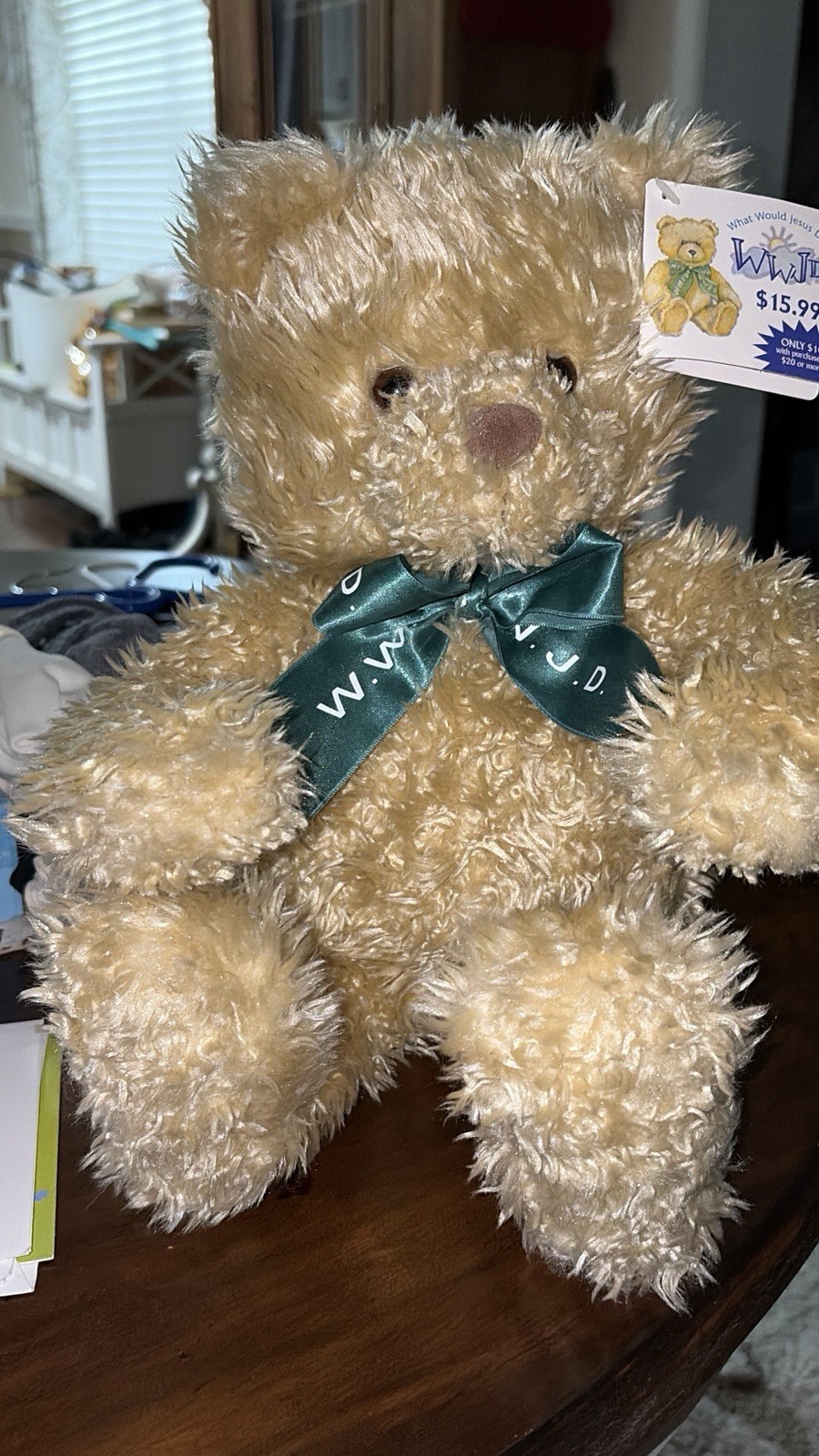 Vintage What Would Jesus Do 23”Teddy Bear Stuffed Animal Vintage What Would Jesus Do 23”Teddy Bear Stuffed Animal