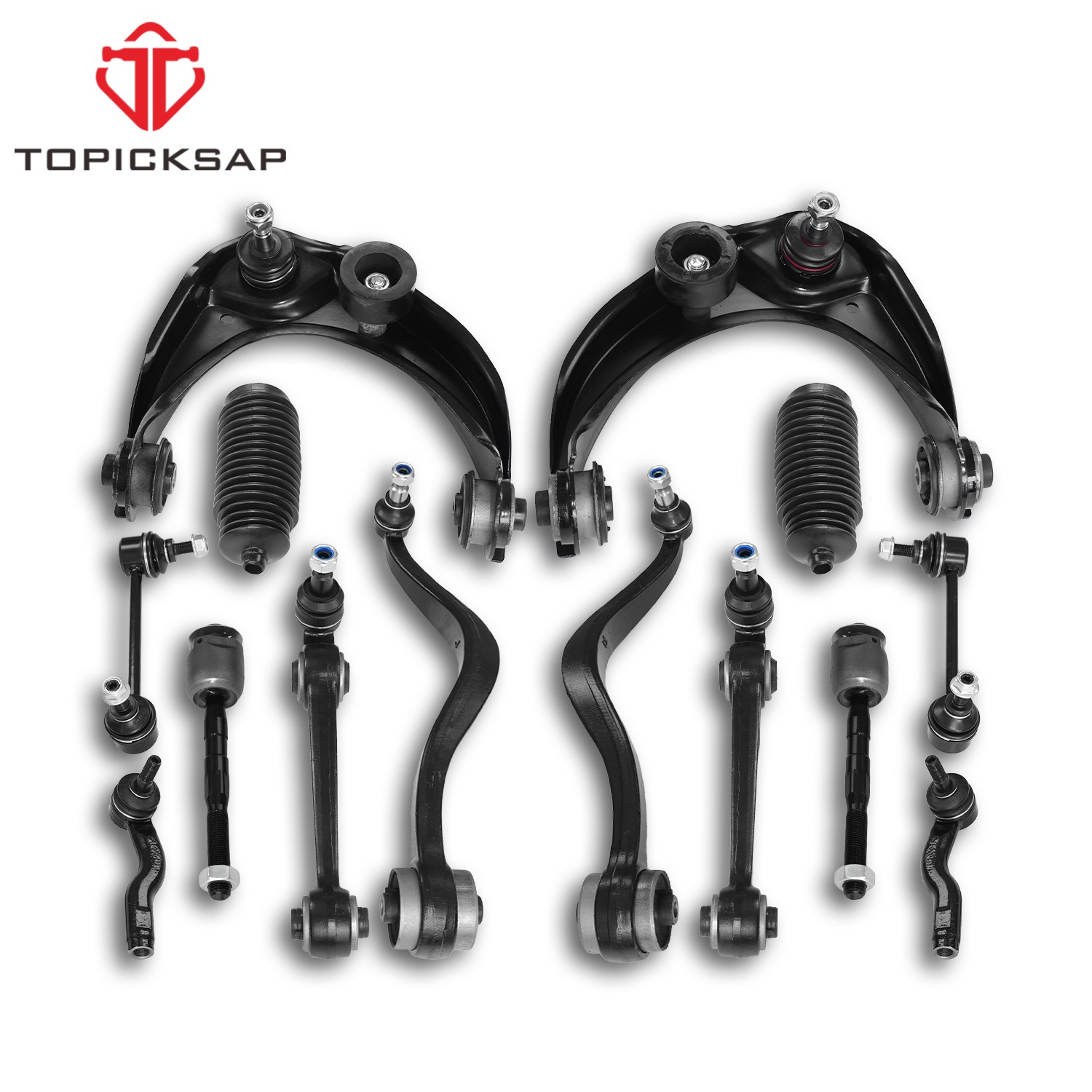 14pc Front Upper Lower Control Arm Sway Bar Boots for Ford Fusion Lincoln