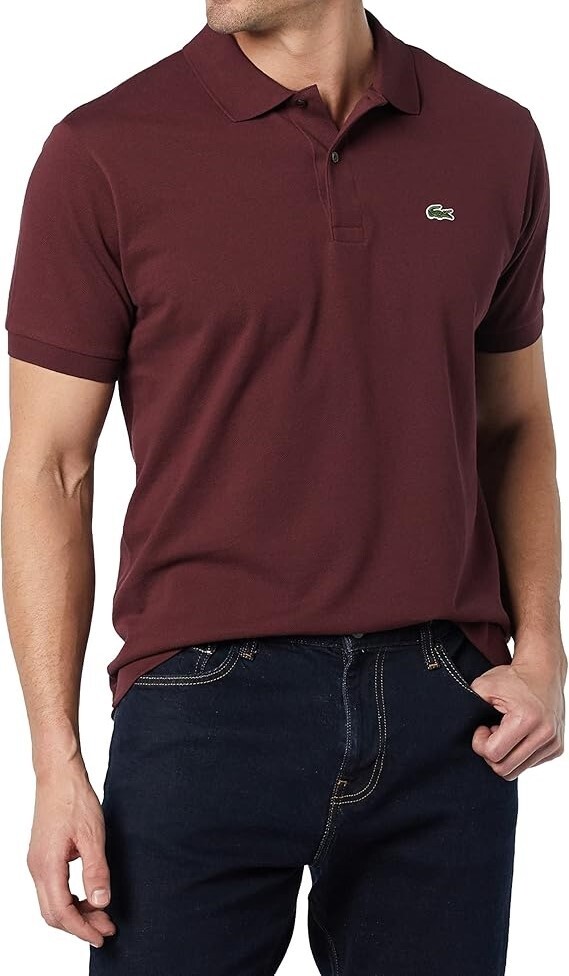 Lacoste Men\'s Short Sleeve L.12.12 Pique Polo Shirt, Espresso, X-Small Lacoste Men\'s Short Sleeve L.12.12 Pique Polo Shirt, Espresso, X-Small