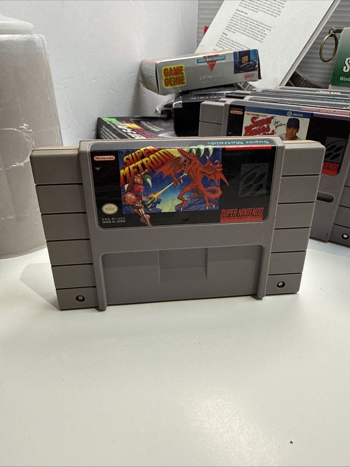 Metroid Nintendo SNES Cartridge Metroid Series UNTESTED DISCOLORATION