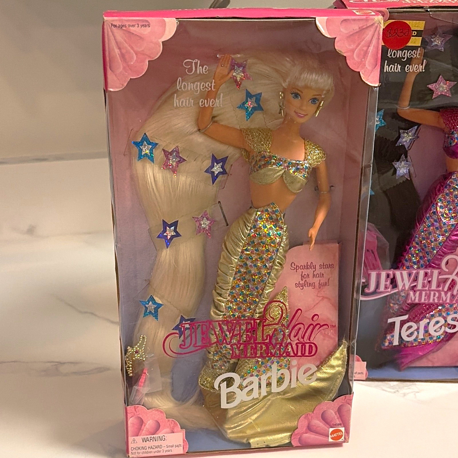 Mattel Barbie Jewel Hair Mermaid Doll Blonde Blue Eyes 11.5in MPN 14586 NIB
